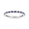 Eternity Band Wedding Ring in 14k White Gold with Round Sapphire at Gabriel & Co.