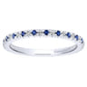 Eternity Band Wedding Ring in 14k White Gold with Round Sapphire at Gabriel & Co.