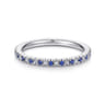 Eternity Band Wedding Ring in 14k White Gold with Round Sapphire at Gabriel & Co.
