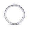 Eternity Band Wedding Ring in 14k White Gold with Round Sapphire at Gabriel & Co.