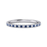 Eternity Band Wedding Ring in 14k White Gold with Round Sapphire at Gabriel & Co.