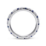 Eternity Band Wedding Ring in 14k White Gold with Round Sapphire at Gabriel & Co.