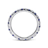 Eternity Band Wedding Ring in 14k White Gold with Round Sapphire at Gabriel & Co.