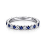 Eternity Band Wedding Ring in 14k White Gold with Round Sapphire at Gabriel & Co.