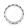 Eternity Band Wedding Ring in 14k White Gold with Round Sapphire at Gabriel & Co.