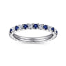 Eternity Band Wedding Ring in 14k White Gold with Round Sapphire at Gabriel & Co.