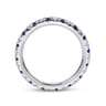 Eternity Band Wedding Ring in 14k White Gold with Round Sapphire at Gabriel & Co.