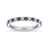 Eternity Band Wedding Ring in 14k White Gold with Round Sapphire at Gabriel & Co.