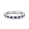 Eternity Band Wedding Ring in 14k White Gold with Round Sapphire at Gabriel & Co.