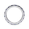 Eternity Band Wedding Ring in 14k White Gold with Round Sapphire at Gabriel & Co.