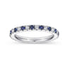 Eternity Band Wedding Ring in 14k White Gold with Round Sapphire at Gabriel & Co.