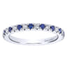 Eternity Band Wedding Ring in 14k White Gold with Round Sapphire at Gabriel & Co.