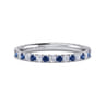 Eternity Band Wedding Ring in 14k White Gold with Round Sapphire at Gabriel & Co.