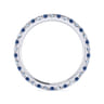 Eternity Band Wedding Ring in 14k White Gold with Round Sapphire at Gabriel & Co.