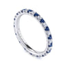 Eternity Band Wedding Ring in 14k White Gold with Round Sapphire at Gabriel & Co.