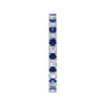 Eternity Band Wedding Ring in 14k White Gold with Round Sapphire at Gabriel & Co.