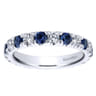 Eternity Band Wedding Ring in 14k White Gold with Round Sapphire at Gabriel & Co.