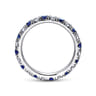 Eternity Band Wedding Ring in 14k White Gold with Round Sapphire at Gabriel & Co.