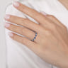 Eternity Band Wedding Ring in 14k White Gold with Round Sapphire at Gabriel & Co.
