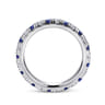Eternity Band Wedding Ring in 14k White Gold with Round Sapphire at Gabriel & Co.