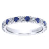 Eternity Band Wedding Ring in 14k White Gold with Round Sapphire at Gabriel & Co.