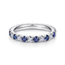 Eternity Band Wedding Ring in 14k White Gold with Round Sapphire at Gabriel & Co.