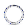 Eternity Band Wedding Ring in 14k White Gold with Round Sapphire at Gabriel & Co.
