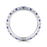 Eternity Band Wedding Ring in 14k White Gold with Round Sapphire at Gabriel & Co.