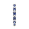 Eternity Band Wedding Ring in 14k White Gold with Round Sapphire at Gabriel & Co.