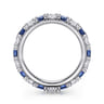 Eternity Band Wedding Ring in 14k White Gold with Round Sapphire at Gabriel & Co.