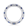 Eternity Band Wedding Ring in 14k White Gold with Round Sapphire at Gabriel & Co.