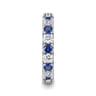 Eternity Band Wedding Ring in 14k White Gold with Round Sapphire at Gabriel & Co.