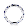 Eternity Band Wedding Ring in 14k White Gold with Round Sapphire at Gabriel & Co.