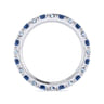 Eternity Band Wedding Ring in 14k White Gold with Round Sapphire at Gabriel & Co.