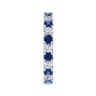 Eternity Band Wedding Ring in 14k White Gold with Round Sapphire at Gabriel & Co.
