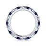 Eternity Band Wedding Ring in 14k White Gold with Round Sapphire at Gabriel & Co.