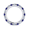 Eternity Band Wedding Ring in 14k White Gold with Round Sapphire at Gabriel & Co.