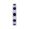 Eternity Band Wedding Ring in 14k White Gold with Round Sapphire at Gabriel & Co.