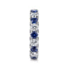 Eternity Band Wedding Ring in 14k White Gold with Round Sapphire at Gabriel & Co.
