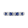 Eternity Band Wedding Ring in 14k White Gold with Round Sapphire at Gabriel & Co.