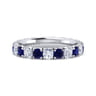 Eternity Band Wedding Ring in 14k White Gold with Round Sapphire at Gabriel & Co.