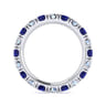 Eternity Band Wedding Ring in 14k White Gold with Round Sapphire at Gabriel & Co.
