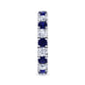 Eternity Band Wedding Ring in 14k White Gold with Round Sapphire at Gabriel & Co.