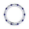 Eternity Band Wedding Ring in 14k White Gold with Round Sapphire at Gabriel & Co.