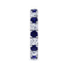 Eternity Band Wedding Ring in 14k White Gold with Round Sapphire at Gabriel & Co.