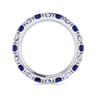 Eternity Band Wedding Ring in 14k White Gold with Round Sapphire at Gabriel & Co.