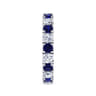 Eternity Band Wedding Ring in 14k White Gold with Round Sapphire at Gabriel & Co.