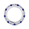 Eternity Band Wedding Ring in 14k White Gold with Round Sapphire at Gabriel & Co.