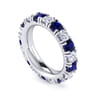Eternity Band Wedding Ring in 14k White Gold with Round Sapphire at Gabriel & Co.