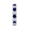 Eternity Band Wedding Ring in 14k White Gold with Round Sapphire at Gabriel & Co.
